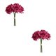 thumbnail image 3 of Wosthever Rosas artificiales 5 cabezas Flores falsas Novia Boda Ramo Flores de plástico Romántico Real Touch Photo Prop Layout Rosa roja 2piezas, 3 of 6
