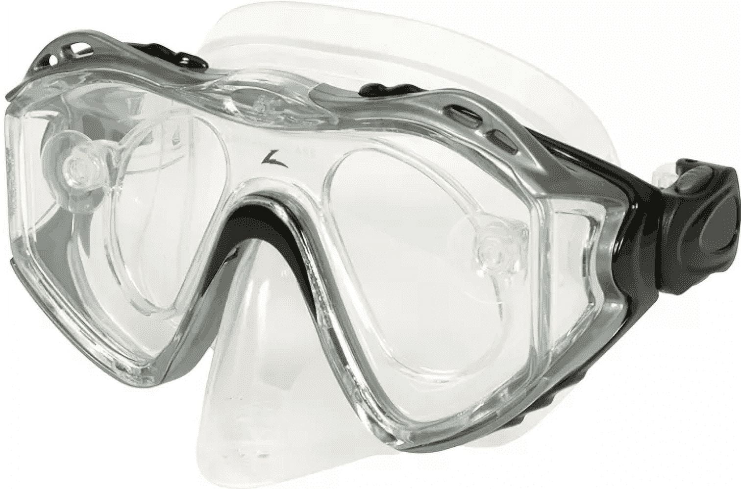 Leader xRx Adulte Masque de Plongée w Rx Adaptateur Verre Lentille Regular Fit Argent Unisexe