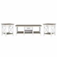 thumbnail image 1 of Bush Furniture Key West Table Basse avec Ensemble de 2 Tables d'Appoint, Shiplap Gris/blanc Pur, 1 of 7