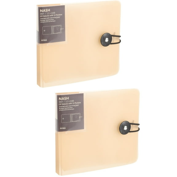 2 Pieces CD Binder Book Storage Bag Case DVD Insert Sheets Travel
