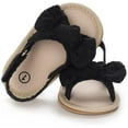 thumbnail image 3 of Infant Baby Girls Summer Sandals with Flower Soft Sole Newborn Toddler First Walker Crib Dress Shoes, 3 of 7