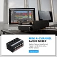 thumbnail image 4 of Mini Mezclador de Audio Estéreo Mezclador Pasivo de 4 Canales Mezclador de Audio Portátil Entrada Lotus Socket para Reproductores de CD Live Studio, 4 of 5