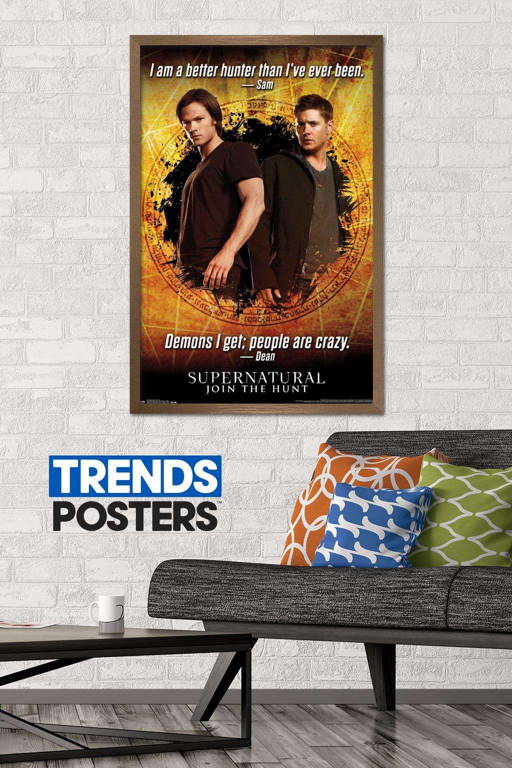 Supernatural - Quotes Wall Poster, 22.375" x 34", Framed