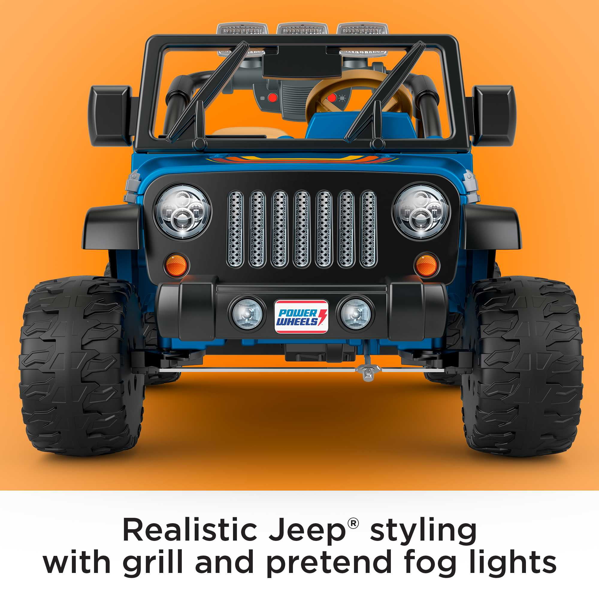 Power Wheels Retro Jeep Wrangler 12 Volt Ride-on Toy, Battery-Powered