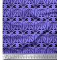 thumbnail image 1 of Soimoi Purple Poly Georgette Fabric Tendril & Abstract Decor Fabric Printed Yard 42 Inch Wide, 1 of 5