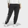 thumbnail image 4 of adidas Women's Essentials Linear French Terry Cuffed Pants Plus Size, Black/White, 3X, 4 of 4