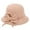 Beige, variant on PMVFHDE Unisex Fall Winter Fashion Dome British Top Hat Casual Round Cap With Bow Beach Hats For Women
