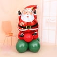 thumbnail image 4 of Conjunto globo de Santa, soporte de poste vertical, decoración de de cumpleaños de Navidad Santa 85cm Yotijar Set de globos navideños, 4 of 10