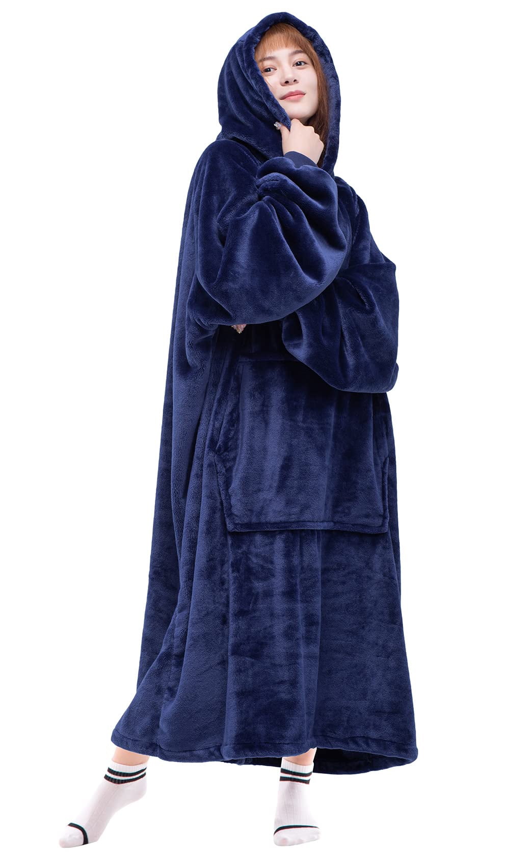 Fantaslook Wearable Blanket Hoodie Sweatshirt for Women and Men, Warm