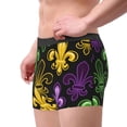 thumbnail image 3 of Kdxio Men's Boxer Briefs with Mardi Gras1 Print - Comfortable and Breathable Underwear for Everyday Wear, 3 of 7