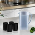 thumbnail image 4 of kkbbma under $5 Plastic Measuring Pitcher with Lid, Fridge Friendly Clear Water Jug for Iced Tea, Lemonade, Juices, Milk, Beverage Container, Aguas Frescas, Jarra, Pichel, Shatter-Proof, 4 of 6