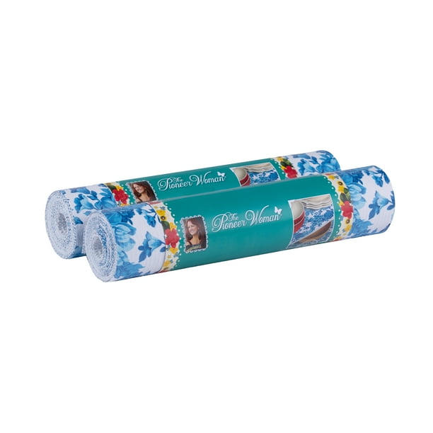 Pioneer Woman Nonadhesive 12 In. x 10 Ft. Shelf Liner, Heritage Floral (2pk)