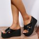 thumbnail image 5 of Zapatillas de cuña antideslizantes de fondo grueso con correas cruzadas de moda de verano Wmkox8yii  ytu10914, 5 of 8