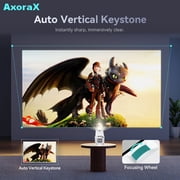 Mini Projector with WiFi and Bluetooth,Support 4K 1080P Portable Projector with Dual Band WIFI6 5G Wireless 5.4 Bluetooth Android 11,170 ANSI Lumens, 180° Rotatable, Auto Keystone Correction