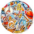 thumbnail image 1 of Paquete de pegatinas, kit de herramientas eléctricas para reparación de hachas de sierra, 50 unidade, 1 of 3