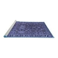 thumbnail image 2 of Ahgly Company Machine Washable Indoor Round Oriental Blue Traditional Area Rugs, 4' Round, 2 of 4