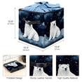 thumbnail image 3 of Polar Bear Foldable Storage Baskets with Handle, 10.8"x10.5"x10.6", Large Capacity Cube Organizer Storage Cubes, 3 of 6