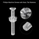 thumbnail image 4 of M3 x 25mm Plástico Phillips Máquina Tornillos con Tuercas y Planas Arandelas, PC Plana Cabeza Máquina Pernos Transparente 20 Juegos, 4 of 4