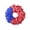 A, variant on Patriotic Fabric Strip Wreath, 13.78 in Red White Blue Star Stripe Rag Wreath for Front Door Wall Porch, Style A