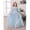 Blue-8Y, variant on Elegant Light Blue Tulle Ball Gown Dress With Embroidered Waistband