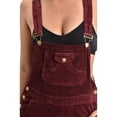 thumbnail image 3 of G-Style USA Women's Cotton Corduroy Overalls RJHO446 - Burgundy - 3X-Large, 3 of 5