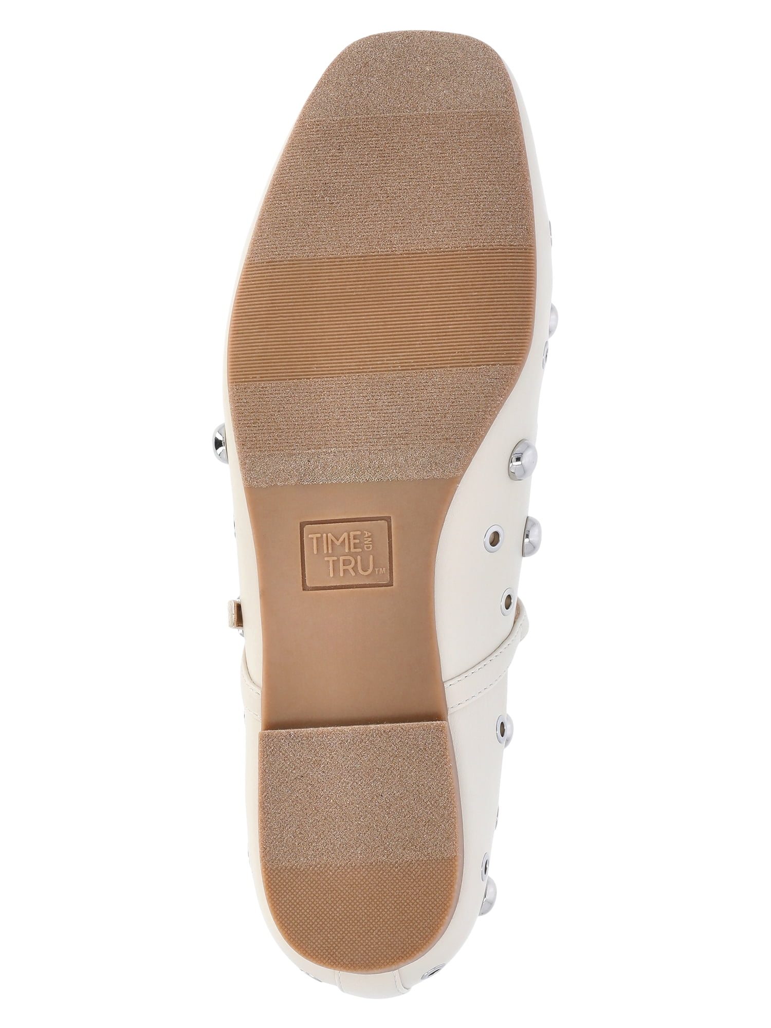 Time and Tru Women's Studded Mary Jane Flats
