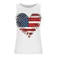 thumbnail image 5 of VBTAPA 4th of July Patriotic Shirts for Men American Flag Tank Tops Independence Day Cap Sleeve T-Shirts White M, 5 of 6