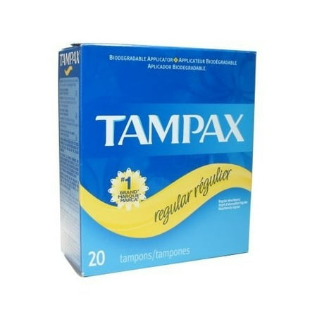 Tampax Regular Absorbency Tampons with Flushable Applicator 20 (Best No Leak Tampons)