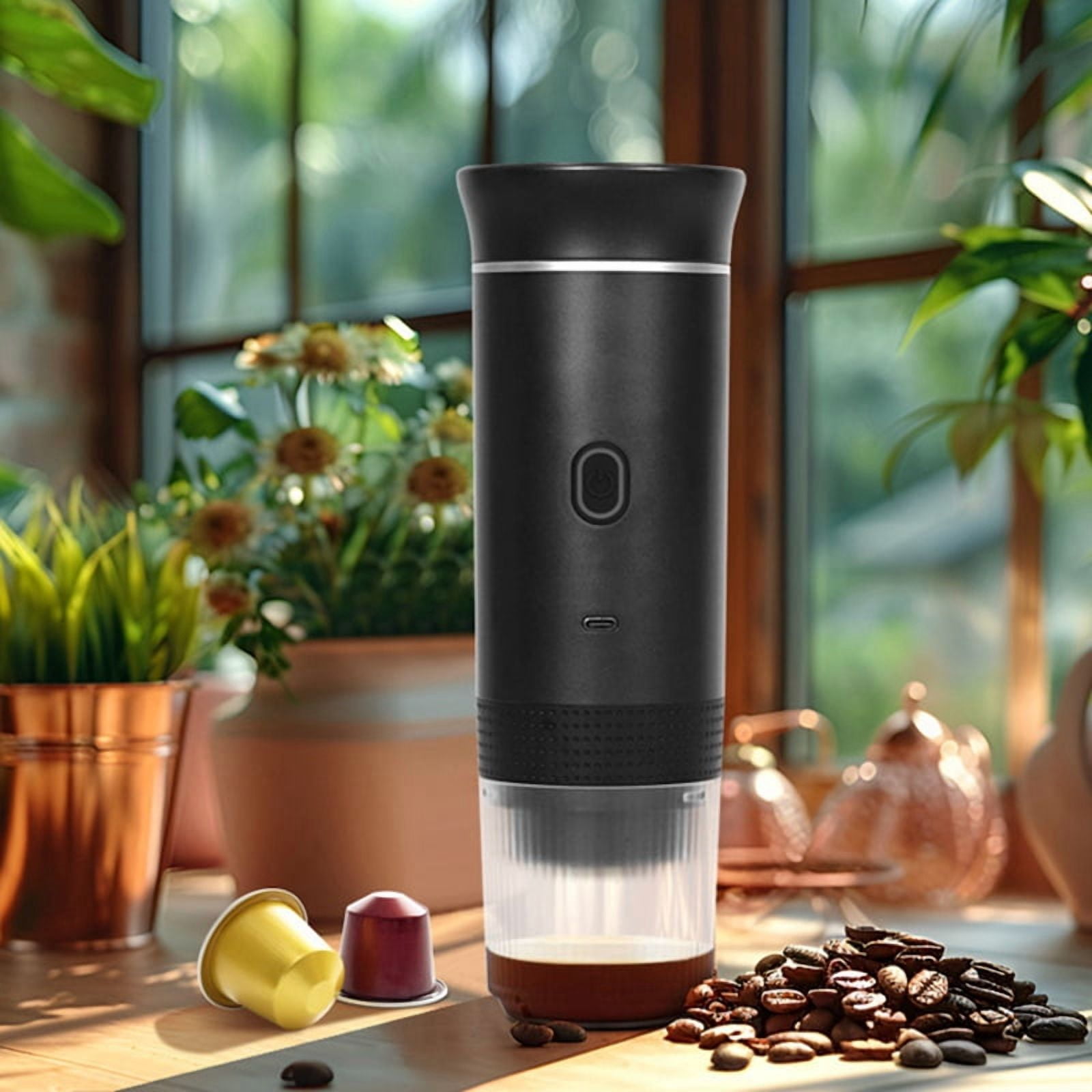 Portable Electric Espresso Machine with Travel Bag Portable Coffee Maker for Travel Self-Heating Car Espresso Maker C