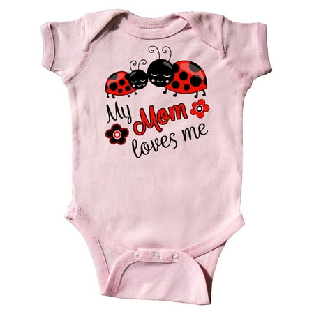 

Inktastic My Mom Loves Me with Cute Ladybugs Gift Baby Boy or Baby Girl Bodysuit