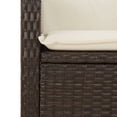 thumbnail image 3 of vidaXL 5 Piece Garden Dining Set with Cushions Brown Poly Rattan, 3 of 5