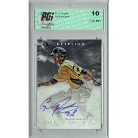 - Gregory Polanco 2013 Topps Inception #PA-GP Autograph Auto Rookie Card PGI 10