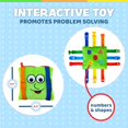 thumbnail image 4 of Buckle Toys - Buster Square - Juguete de actividad de aprendizaje - Desarrollar habilidades motoras finas y resolución de problemas - Esencial para viajes de niños pequeños - Imprescindible en el aula, 4 of 6