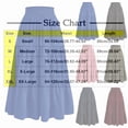 thumbnail image 4 of Flowy Skirts for Women Summer Solid A-Line Ruffle Swing Long Skirt Fashion Casual Vacation Solid Color Skirts Elastic High Waist Boho Maxi Skirt, 4 of 4