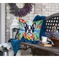 thumbnail image 4 of Boston Terrier Luau Throw Pillow 18 in x 18 in, 4 of 5
