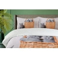 thumbnail image 4 of Ambesonne Kitten Duvet Cover Sets, British Cats in Basket, 2-Queen, Pale Brown Grey Dust, 4 of 6