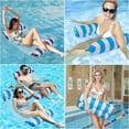 thumbnail image 5 of Pool Floats Adult Heavy Duty Inflatable Floating Pool Toys 51.2 x 27.6 in Blue, 5 of 7