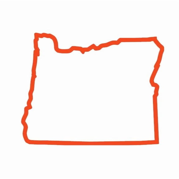 State Map Outline Oregon Vinyl Decal Sticker UV & Waterproof Bumper Window Laptop Automotive Water Bottle Gift accessories – ORANGE 4.5"