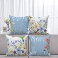 thumbnail image 2 of Dashan Spring Blue Throw Pillow Covers 18x18 Set of 4,Floral Butterfly Decorative Pillow Cases for Bedroom Sofa Couch, 2 of 6