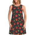 thumbnail image 1 of Vsdgher Tomatoes1 Robes d'Été pour Femmes Décontractées Col en U Robe de Plage Sans Manches Robe Débardeur Ample avec Poche, 1 of 7