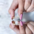 thumbnail image 5 of Rosec Jewels Certified Lab Grown Diamond Promise Ring for Women - EF-VS Grade - 5 Stone Diamond Stackable Ring - with Jewelry Box, 10K Yellow Gold, US 12.50, 5 of 7