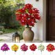 thumbnail image 1 of Plantas Verdes Artificiales De Plástico 12 arreglos florales artificiales de tela de seda con forma de mariposa,orquídea y piña para decoración de bodas y centros de mesa (rosa intenso,1 pieza). Rkxzt, 1 of 9