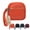 Orange, variant on Square Leather Mini Card Wallet Coin Purse Change Pouch Zipper Lock Design Fashion Money Bag