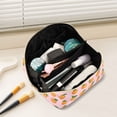 thumbnail image 2 of FORMRS Makeup Bag Travel Cosmetic Organizer for Women Fold Flat Zipper Pouch with Handle, Cute Oranges, 2 of 8