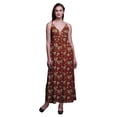 thumbnail image 1 of Bimba Robe Longue Maxi Bohème à Bretelles Sans Manches Imprimée pour Femmes - Xxx-Grand, 1 of 6
