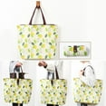 thumbnail image 3 of MesaSe Shopping Bag Waterproof Foldable Good Load-Bearing Exquisite Pattern Large Capacity Decorative Oxford Cloth Printing Women Shoulder Bag Grocery Pouch for Women, 3 of 8