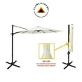 thumbnail image 3 of FLAME&SHADE 10 ft Cantilever Offset Outdoor Patio Umbrella with Base Stand Rotate and Tilt - Ivory, 3 of 7