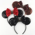 thumbnail image 2 of Diadema con orejas de ratón y fuegos artificiales de Castillo de Disney, diadema con lazo de lentejuelas para niñas y niños, accesorios para la cabeza DIY para fiesta featival, 2 of 5