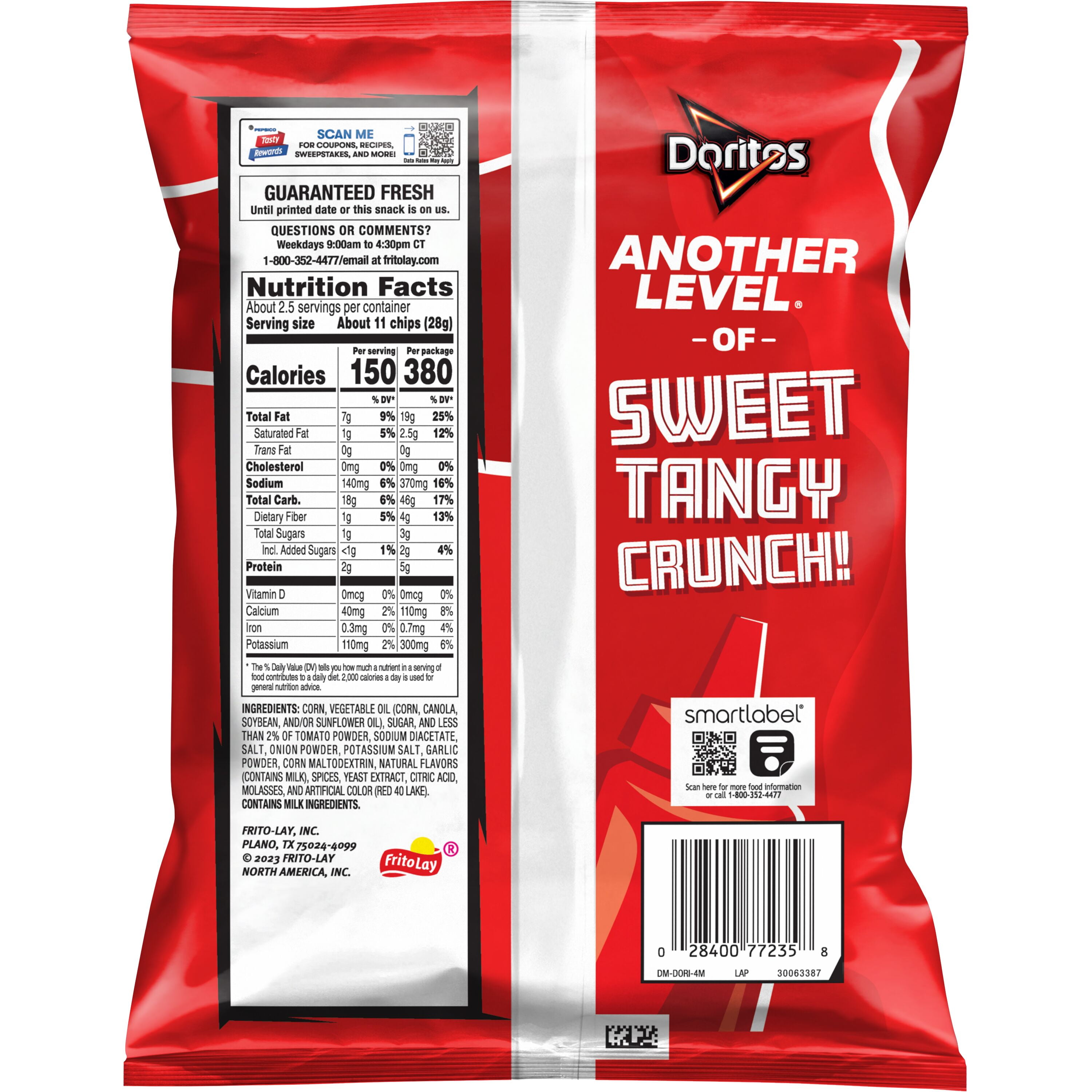 Doritos Tangy Ketchup Artificially Flavored Tortilla Chips, 2.625 oz