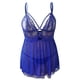 thumbnail image 2 of Gibobby Lenceria mujer sexy Lencería Erótica Sexy para Mujer, Mono de Piel Sexy y Casual, Baby Doll Mujer Sexy con Correa de Piel(Azul, G), 2 of 4